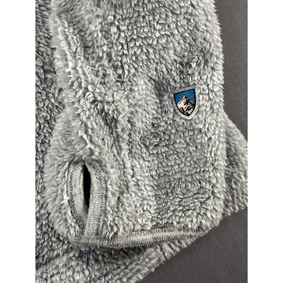 KUHL 1/4 Zip Sherpa High Pile Fleece Jacket Women's XS Fuzzy Gray Outdoors - Picture 5 of 7